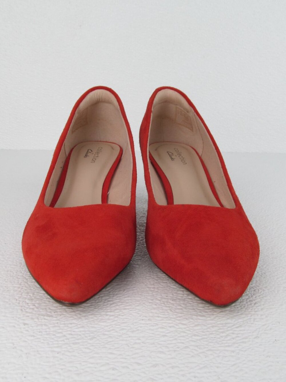 Clarks Linvale Jerica Pumps Red Suede Women's 7